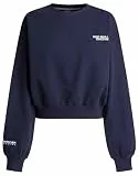 Pepe Jeans Damen W Reflect Logo Crew Sweatshirt, blau (Marineblau), XL