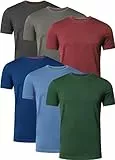 FULL TIME SPORTS Herren T-Shirt 6er Set Pack TEM1-MEL-XXL
