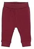 Sterntaler Baby - Mädchen Hose Baby Hose Jersey mit Umschlag, Dunkelrot, 74