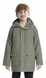 maoo garden Mädchen Regenjacken Kinder wasserdichter Regenmantel leichtes Blumenfutter Frühling Windbreaker Khaki 11-12Y