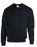 Gildan Sweatshirt, Schwerer Stoff, angesetzte Ärmel Gr. M, Schwarz