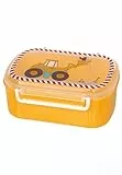 SIGIKID 25267 Brotzeitdose Bodo Bagger, BPA-frei, sicher, leicht, mit Bügelverschluss, Lunchbox mit Einsatz - für Brotzeit, Frühstück, Kindergarten, für Kinder ab 2 Jahren, Gelb/ Bodo Bagger 17x11x7cm