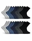 Basic Treasure 20 Paar Socken Herren 43-46, Soft Baumwolle, Blau, Herren und Damen, Socks Herren 43-46 für Business, Sport und Alltag
