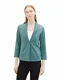 TOM TAILOR Damen Regular Fit Basic Blazer Jacke mit 3/4-Arm, 10697 - Sea Pine Green, L