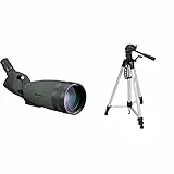 Bresser wasserdichtes Spektiv Pirsch 25x-75x100 & Amazon Basics Leichtes Stativ, bis 1,52 m, inkl. Tasche