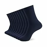 YOUCHAN 10 Paar Business Socken für Herren und Damen ohne Naht Atmungsaktiver Baumwoll Herrensocken Navy Blau 39-42