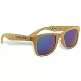 Havana Club Verde Sonnenbrille in Holzoptik, braun - Klassische Unisex-Sonnenbrille mit UV400-Schutz und verspiegelten Gläsern