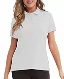 MEETYOO Damen P14 Polo Shirt, Weiß, XXL EU