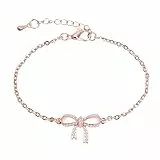 Generisch Armband Für Hochzeitsgast für Frauen Perlenschmuck Geschenke für Frauen Mädchen Kleines Lederarmband (Rose Gold, One Size)