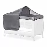 hauck Travel Bed Canopy, Grau - Baby Sonnenschutz & Moskitonetz für Kinderreisebetten mit UPF 50+, Luftdurchlässig, Einfach zu Befsetigen & Klein Faltbar