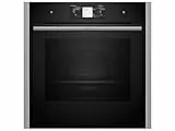 NEFF B64VT73N0 Einbau-Backofen N90, Integrierbarer Backofen 60 x 60cm, Slide&Hide, Full Touch TFT-Display, Multipoint Bratenthermometer, Vario Steam, Soft Open & Close, Schwarz