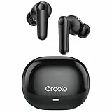 oraolo Kopfhörer Kabellos Bluetooth, In Ear Kopfhörer BT5.4 mit 4 ENC Noise Cancelling Mic, Mini Bluetooth Headphones, In-Ear Headphones Mit 13mm Audio-Laufwerk, 32-Stunden-Akku, mit Typ-C-Ladung