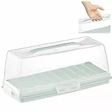 uandu Kuchen Transportbox Rechteckig, Tortentransportbox mit Haube und Griff. Box mit Deckel, Aufbewahrungsbox, Kuchenbehälter, Kuchenplatte, BPA Frei Tortenbehälter, Tortenbox, Tortenteller