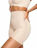 Vertvie Bauchweg Unterhose Damen Shapewear Shorts Hohe Taille Figurenformend Miederpants Butt Lifting Body Shaper Miederhose mit Bein Stark Formend Shaping Unterwäsche Nahtlose (Nude, L)