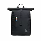 GOT BAG Rucksack Rolltop Easy aus Ocean Impact Plastic | Laptop Rucksack Wasserabweisend mit 16“ Laptoptasche | 31 Liter Füllvolumen Rollrucksack (black)