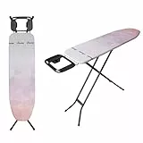 Vileda Diamond Bügelbrett | Höhenverstellbarer Bügeltisch mit titanbeschichtetem Bezug | Für Dampfbügelstationen, TÜV-geprüft & stabil - Große Bügelfläche 120x38 cm | 3 Jahre Garantie | Eco-Verpackung