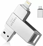 USB Stick für iPhone 256 GB MFI Lightning,Vackiit USB C Stick 3.0 Apple Zertifiziert Speichererweiterung Flash Drive Foto Stick Speicherstick für iPhone iPad iOS OTG Android Handy Mac Tablette PC