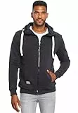 ALESSANDRO SALVARINI Herren Sweatjacke (S-5XL) mit Kapuze - Leicht, Atmungsaktiv, Kapuzenpullover mit Reißverschluss Männer - AS-123 Anthra Medium