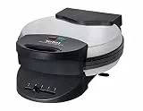 Tefal Herzwaffeleisen WM310D Waffelmaker | für Waffeln in Herzform | stufenloser Temperaturregler-Bräunung nach Wunsch | antihaftbeschichtete Platten | Schwarz | 1000 W, Battery Powered