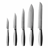 BOSKA Küchenmesser set Copenhagen 5-teilig - Kochmesser - Messerset - Inkl. Brotmesser - Scharfes Küchenmesser - Edelstahl - Messer - Spülmaschinenfest