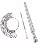 Meowoo Ringstock Ringgrössenmesser Metall Oder Kunststoff Ringmaßband Ringmaß Ringmesser, Größenstandard UK, EU, USA, Schweiz(Metall Ringstock Set)