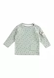 Sterntaler Langarmshirt Blätter - Baby Shirt aus Baumwolljersey mit Allover Print - Unisex Longsleeve mit Esel Emmi Applikation - weiche Baby und Kinder Bekleidung ab Geburt - steingrün, Größe 86