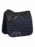 Lemieux Dressur X-Grip Silikon Quadratische Sattelunterlage - Sattelpolster für Pferde - Reitausrüstung und Zubehör (Marineblau - Large)