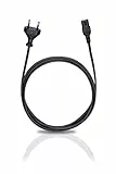 Oehlbach Powercord C7 / 300 - Netzkabel 2-polig mit Euro-Stecker (CEE7/16) - VDE geprüft - hochflexibel, hervorragende Kontaktsicherheit 3m schwarz