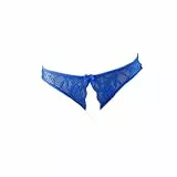 KHUFUZI Frauen sexy Unterwäsche Unterwäsche Spitze Tangas Höschen Niedliche G-Strings Kurzes Geschenk für Freundin (Blau)