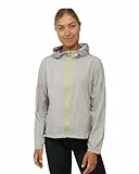 DANISH ENDURANCE Windbreaker-Jacke mit Kapuze, Faltbare Laufjacke aus recycelten Materialien, Atmungsaktive Sportjacke, Winddicht & Leicht, für Damen, Grau, XXL