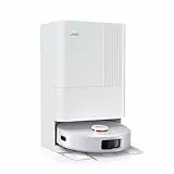 JONR T5 Pro Saugroboter mit Wischfunktion, 8000Pa Staubsauger Roboter mit ausziehbarem Wischmopp, automatischer Wischmopp-Wäsche und Heißlufttrocknung Staubsaugerroboter, Weiß