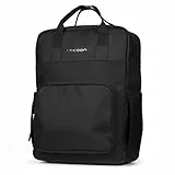 Cocoono Rucksack 38 x 29,5 x 11,5 cm wasserabweisend mit gepolstertem Laptopfach, Seitentaschen und Aufsteckfunktion für Koffer, großer Vortasche