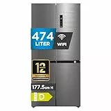 Midea MDRF632FID46 Multi Door Kühl-/Gefrierkombination/ 177,5cm Höhe /83,3cm Breit/65,3cm Tiefe/NoFrost/295 kWh/Jahr /305L Kühlteil/169L Gefrierteil/Plasma Pure/Inverter Compressor/Vario Box