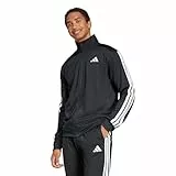 adidas Herren 3 Stripes Tricot Regular Track TOP, Black, XL