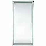 Kare Design Spiegel Soft Beauty Silber, Wandspiegel, Wandspiegel für Wohnzimmer, Schlafzimmer, Flur, Ganzkörperspiegel, Ankleidespiegel, Dekospiegel, (H/B/T) 207x99x8,5cm