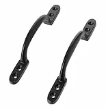 Merriway BH00060 150 mm Mistbeet-Griff - Schwarz lackiert (Packung à 2)