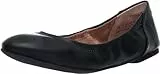 Amazon Essentials Damen Ballerinas Belice Zum Hineinschlüpfen, Schwarz Kunstleder, 41 EU