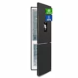 CHIQ FBM228NE4DE Kühlschrank mit Wasserspender, No Frost, 231L（161/70L| Freistehender Kühl-Gefrierkombination 170cm Höhe, 221 kWh/Jahr, Multi-Air Flow, 12 Jahre Garantie auf den Kompressor