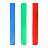 Relaxdays 10020586 LED Schaumstoffstab mit 6 Effekten, mit 3 LED, Farbwechsel, Partystick, Leuchtstick, rot / grün / blau