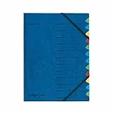 herlitz 5001128 Ordnungsmappe Quality 1-12 / A-Z, A4 , 12 Fächer mit Gummizug, 1 Stück