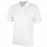 Island Green Golf IGTS1700 Herren Poloshirt mit kontrastierendem Kragen, CoolPass atmungsaktiv, feuchtigkeitsableitend, Sport, Weiß, Größe XXL