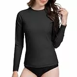MEETWEE Langarm Damen Surf Rash Guard Sonnenschutz Badeanzug UV-Schutz Shirt UPF 50+ Kurzarm Badeoberteil Schnell trocknendes Schwimm-Sonnenschutzshirt für Wassersport