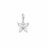 THOMAS SABO Damen Charm-Anhänger Schmetterling weiße Steine Charm Club 925 Sterlingsilber 1862-051-14