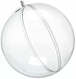 Rayher Plastik-Kugel, 2teilig, 16 cm ø, Kunststoff-Kugel zum befüllen, transparent, Acrylkugel mit Aufhänge-Öse, Dekokugel durchsichtig, Weihnachtskugel zweiteilig, 3946237