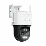 Reolink 4K 8MP Wi-Fi 6 PTZ Überwachungskamera Aussen mit Dual-Objektiv, Auto-Tracking-Zoom, WLAN Kamera Outdoor mit 3 Smart-Erkennungsmodi, 30m Farbnachtsicht, Außenkamera, Dual-Ansicht, TrackMix WiFi