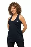 Ulla Popken Damen Funktions, schnelltrocknend, V-Ausschnitt, ärmellos Top, Marine, 46-48