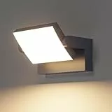 Klighten 35W Außenwandleuchte Außenlampe, Wasserdicht IP65 Schwenkbar Wandlampe Aussen/Innen, Aussenleuchte Wand für Eingang Garten Terrasse, Anthrazit, 2500 Lumen, Warmweiß 3000K