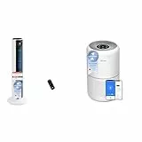 Levoit Luftreiniger & Turmventilator Set – Starker Luftstrom & 99,97 % Filterung – 20dB leise, HEPA Filter, Auto-Modus, Fernbedienung, 12h Timer, ideal für Allergiker & Schlafzimmer