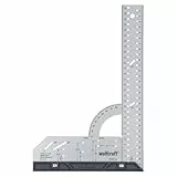 wolfcraft Universalwinkel - Winkelmesser mit 300 mm Schenkellänge zum Messen, Anreißen, Zeichnen und geführten Schneiden mit 90° Anschlagwinkel und abnehmbarer Winkelschiene - 5205000