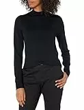 Amazon Essentials Damen Leichter Pullover mit Stehkragen (in Übergröße erhältlich), Schwarz, M